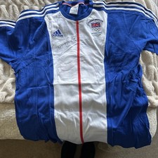 Men’s Adidas Athens 2004 top Signed by James Cracknell Size 50/52