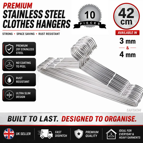 10x clothes hangers heavy - 10x,