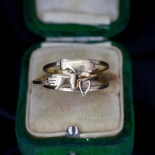 Vintage Love Heart Clasped