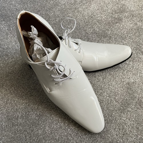 Dobell mens white patent - dobell, lace