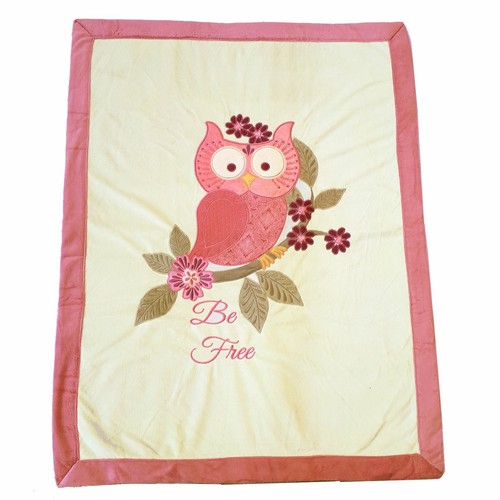 Pink owl luxury - luxury, embroidered