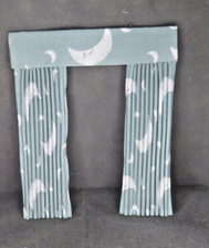 Dolls house curtains. Grey