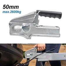 50mm Trailer Coupling Heavy Duty Lockable & Bolts Hitch Trailer 2600kg Capacity