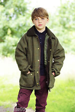 Children's Derby Tweed Quilted Field Country Jacket, Coat, Childs, Kids Youth