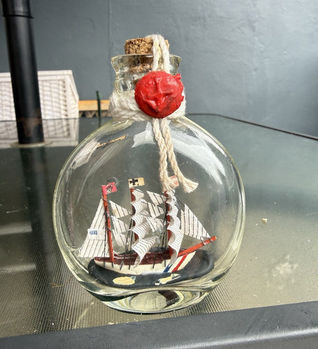 Glass bottle ship - glass,