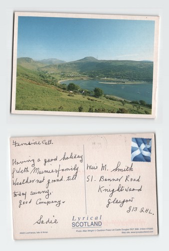Vintage postcard lochranza - postcard,
