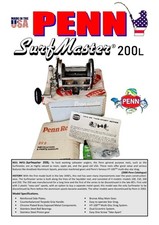 Penn Surfmaster 200L Conventional Baitcasting Reel Boxed Complete. *Made In USA*