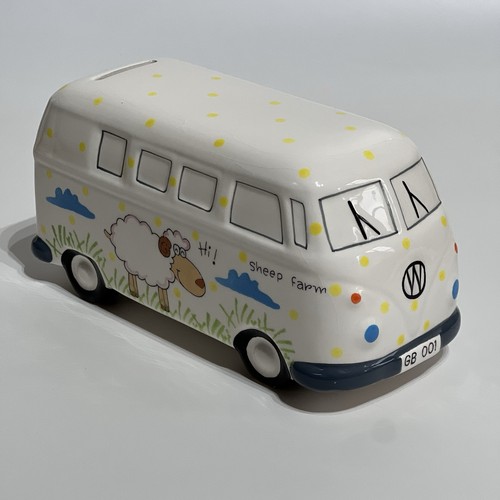 Ceramic camper van money - van,