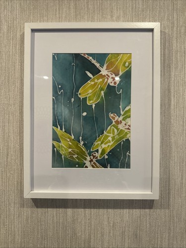 Original flower batik artwork - batik,