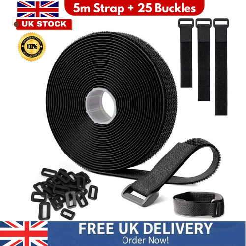 Adjustable cable straps - straps, 5m