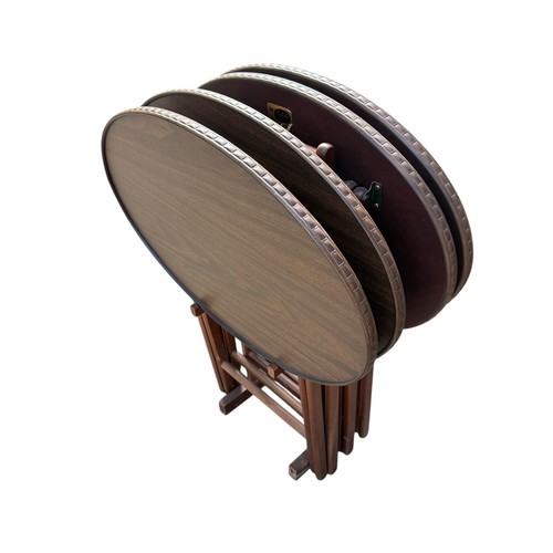 Vintage folding oval faux - folding,