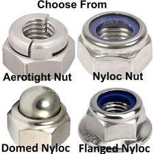 STAINLESS STEEL LOCK NUTS FLANGED NYLOC A2-70 M2 M2.5 M3 M4 M5 M6 M8 M10 M12 M16