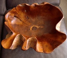 Teak Root XXL Wooden Bowl 60 cm Length 46 cm Depth 20 cm Height Bulk Loose 11