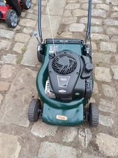 WEBB ROTARY MOWER 4 WHEELS HAND PROPELLED BRIGGS ENGINE with grass box serviced