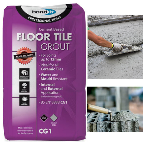 Bond grey floor tile grout - it,