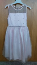 Stunning Couture Princess Girl’s Party Occasion Dress Pale Pink Age 7