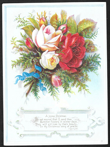 Victorian embossed greeting - victorian,