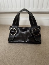 NEW Ri2K Black Leather Small Handbag