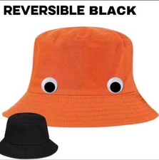 Sassy the Sasquatch Orange Bucket Hat Googly Eyes Reversible The Big Lez Show