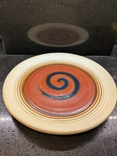 34cm Jersey Pottery Stoneware Serving Platter Cake Stand Round Plate With Spiral