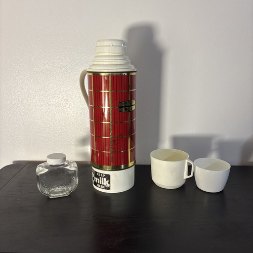 Vintage thermos flask red - thermos,