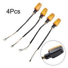 4 X 6 Volt,12V Motorcycle Turn Signals Light Blinker Indicator With Amber Lens