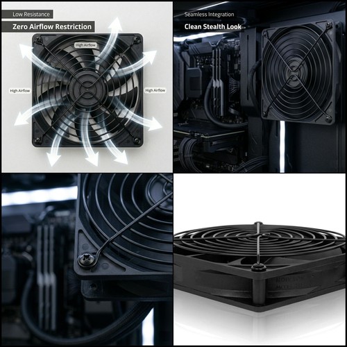 Easycargo 4pcs 120mm fan - 4pcs, grill