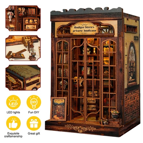 Book nook kit wooden puzzle - kit, 3d