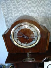 ENFIELD WESTMINSTER CHIME 8 DAY MANTLE CLOCK WORKING KEY & INSTRUCTIONS V G C