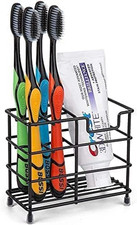 Toothbrush Holder Stainless Steel Black, Small Ventilated Mould-Proof Toothbrush