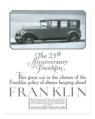 Vintage franklin car - franklin, poster