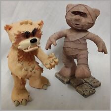 2 Bad Taste Bears WOLFIE & MUMMY Egyptian/Werewolf/Wolf Man Teddy Bear figure
