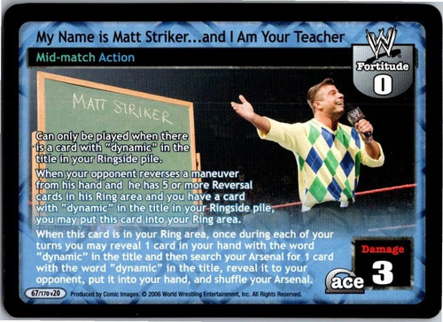 Wwf raw deal card name - my, is