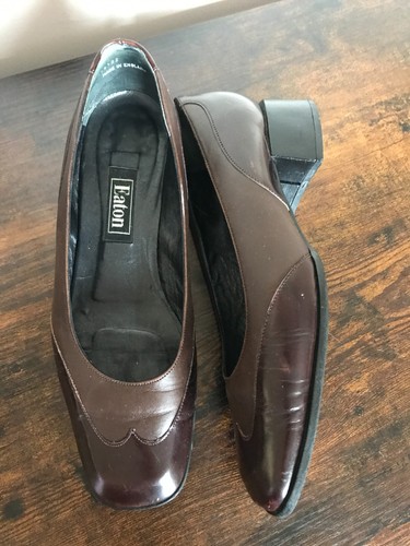 Brown leather autumnal block - brown,