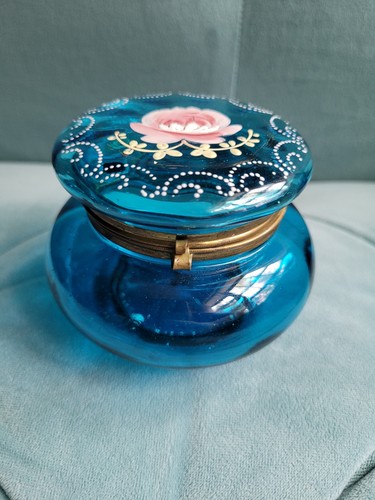 Vintage turquoise blue glass - blue,