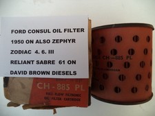 Ford Consul Oil Filter New Item 1950 On FramCh885PL  Fits Zephyr 4 Zodiac 6