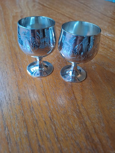 Vintage silver plated goblets - plated,