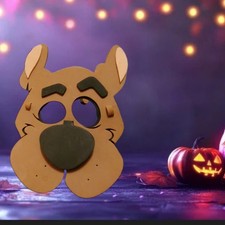 Vintage Scooby-Doo Foam Face Mask Y2K Halloween Kids Costume 