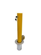 Galvanised Steel Removable Security Bollard 550mm - Internal Lock Parking Post