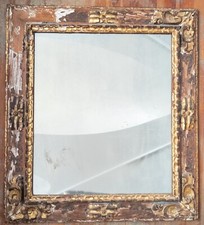 Antique 20th C. Heavily Distressed Baroque Style Picture Painting Frame Mirror