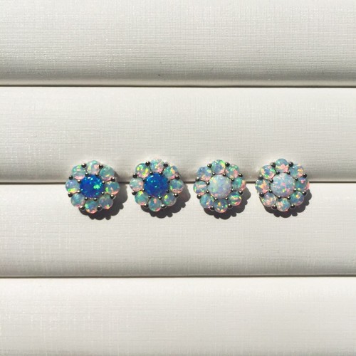 S925 sterling silver opal - silver,
