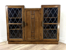 BOOKCASE Oak Glazed Leaded