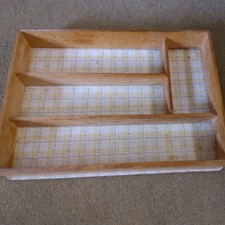 Vintage wood cutlery tray - vintage,