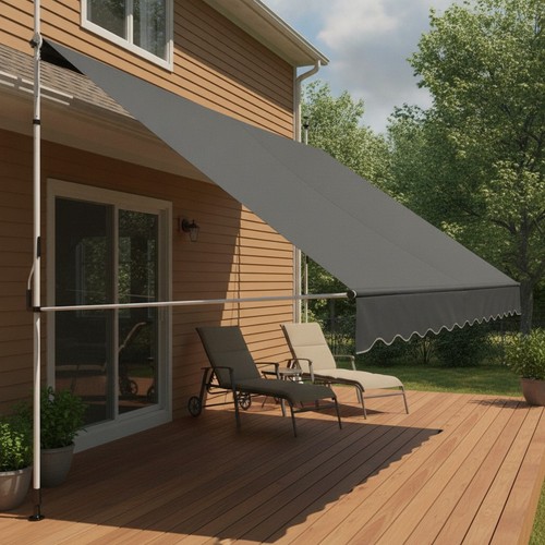 Retractable telescopic awning - telescopic,