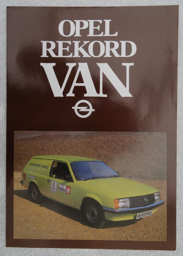 Opel rekord van brochure - opel, 1980