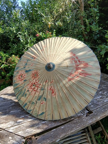 Vintage hand painted asian - hand-painted,