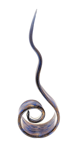 Glass ribbon swirl sculpture - swirl,