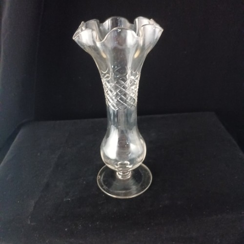 Victorian clear glass footed