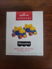 MIB Hallmark 2024 FISHER PRICE ROLLER SKATES Miniature Ornament - FREE SHIPPING