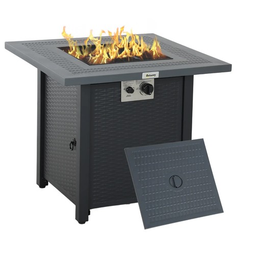 Metal outdoor fire pit table - outdoor,